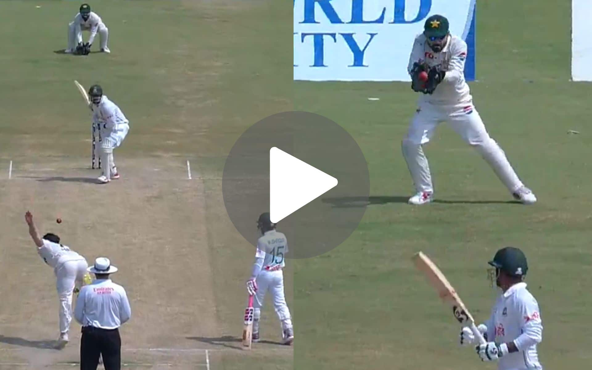 [Watch] Naseem Shah Spits Venom To Catch Litton Das Off Guard In PAK vs BAN 1st Test